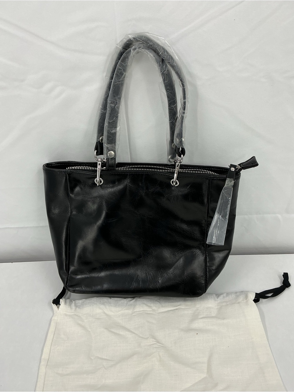 Opening Ceremony Black Leather-Effect Tote d27